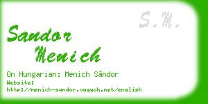 sandor menich business card