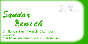 sandor menich business card